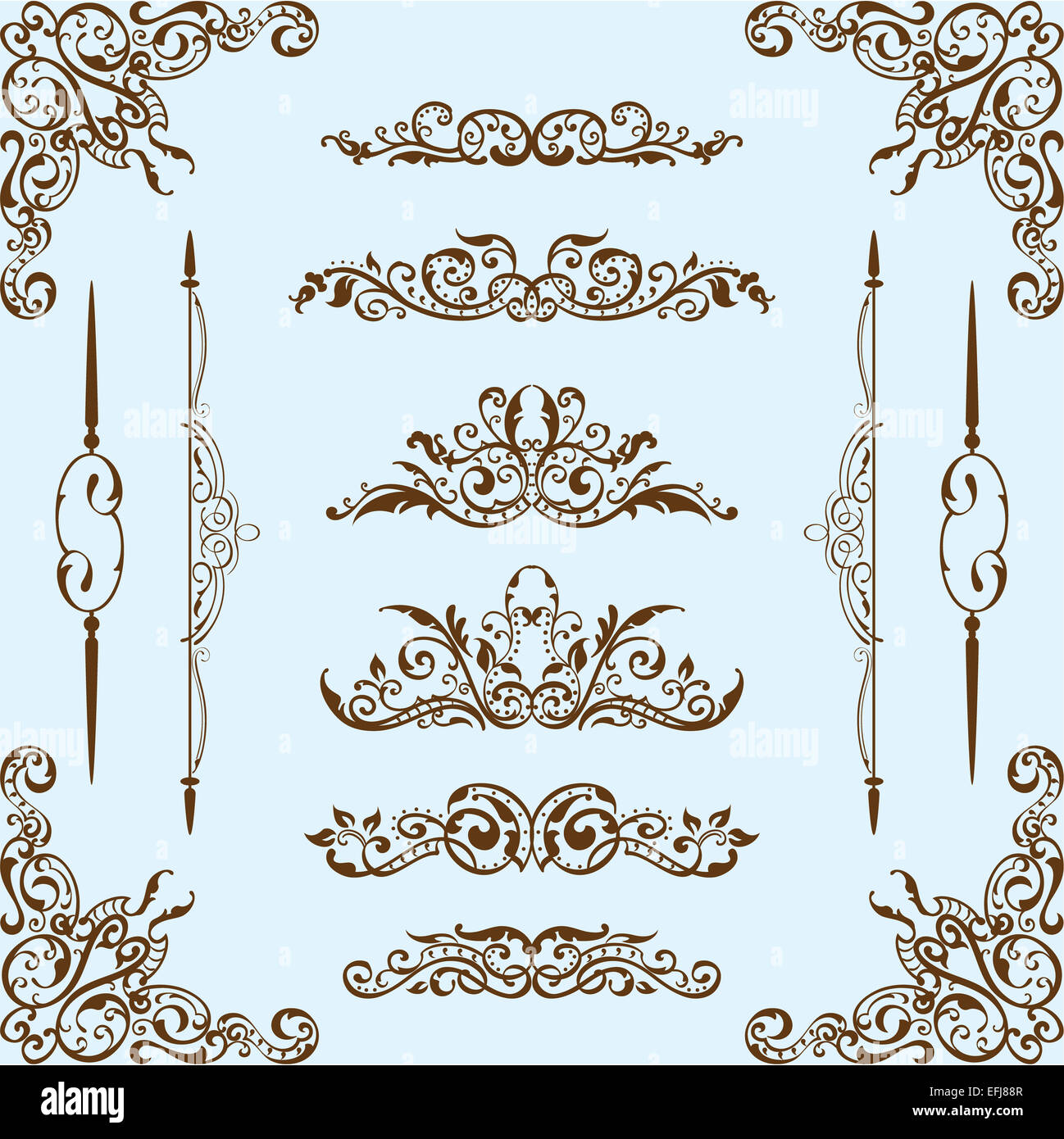 Baroque set is on blue Stock Photo - Alamy