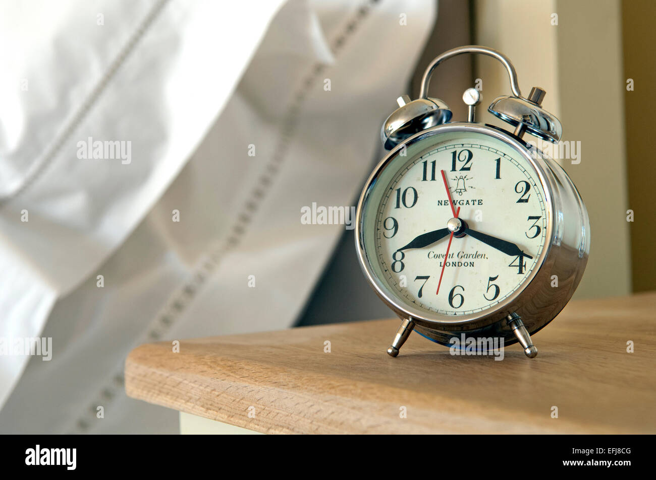 Bedroom alarm clock. Stock Photo
