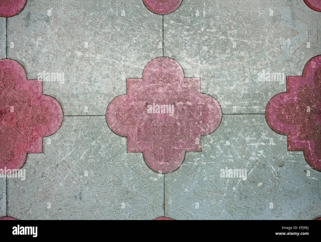 abstract  cement tiles for outdoor paving resulting in grungy surface Stock Photo
