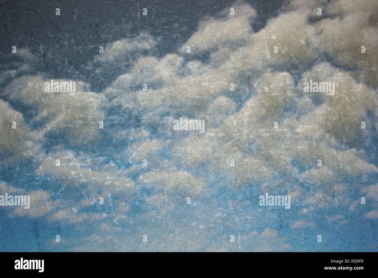 beautiful sky backdrop over cracked surface, grungy pattern Stock Photo