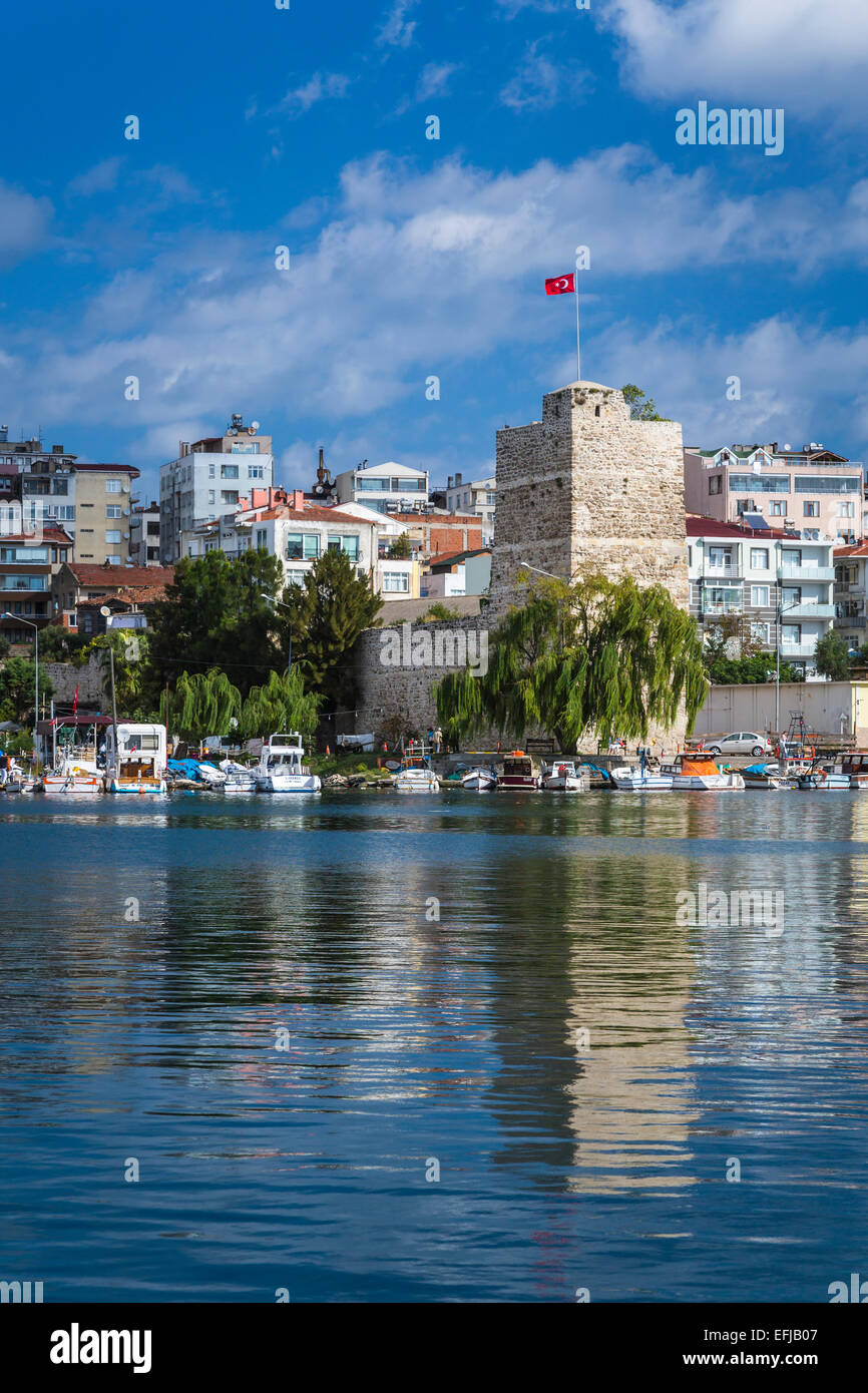 The ruins of the historic city walls in Sinop, Turkey, Eurasia. Stock Photo