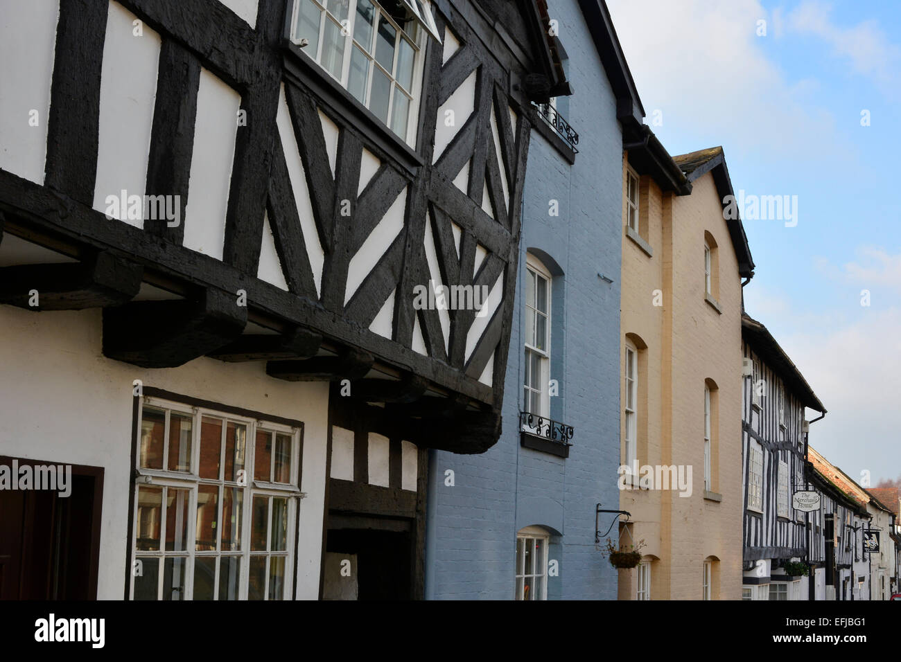 Lower Corve Street in Ludlow, Shropshire, UK. Stock Photo