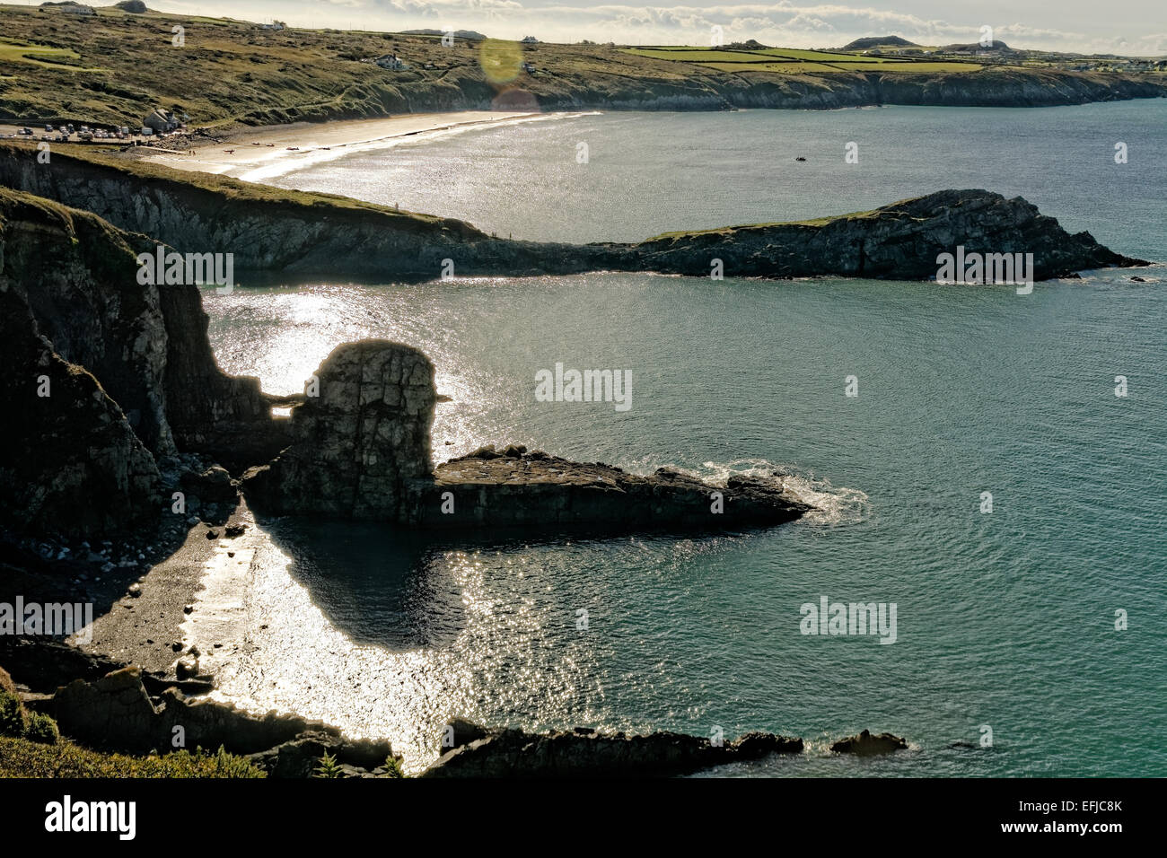 St Davids Head, Pembrokeshire, Wales includes beaches, cliffs, iron age