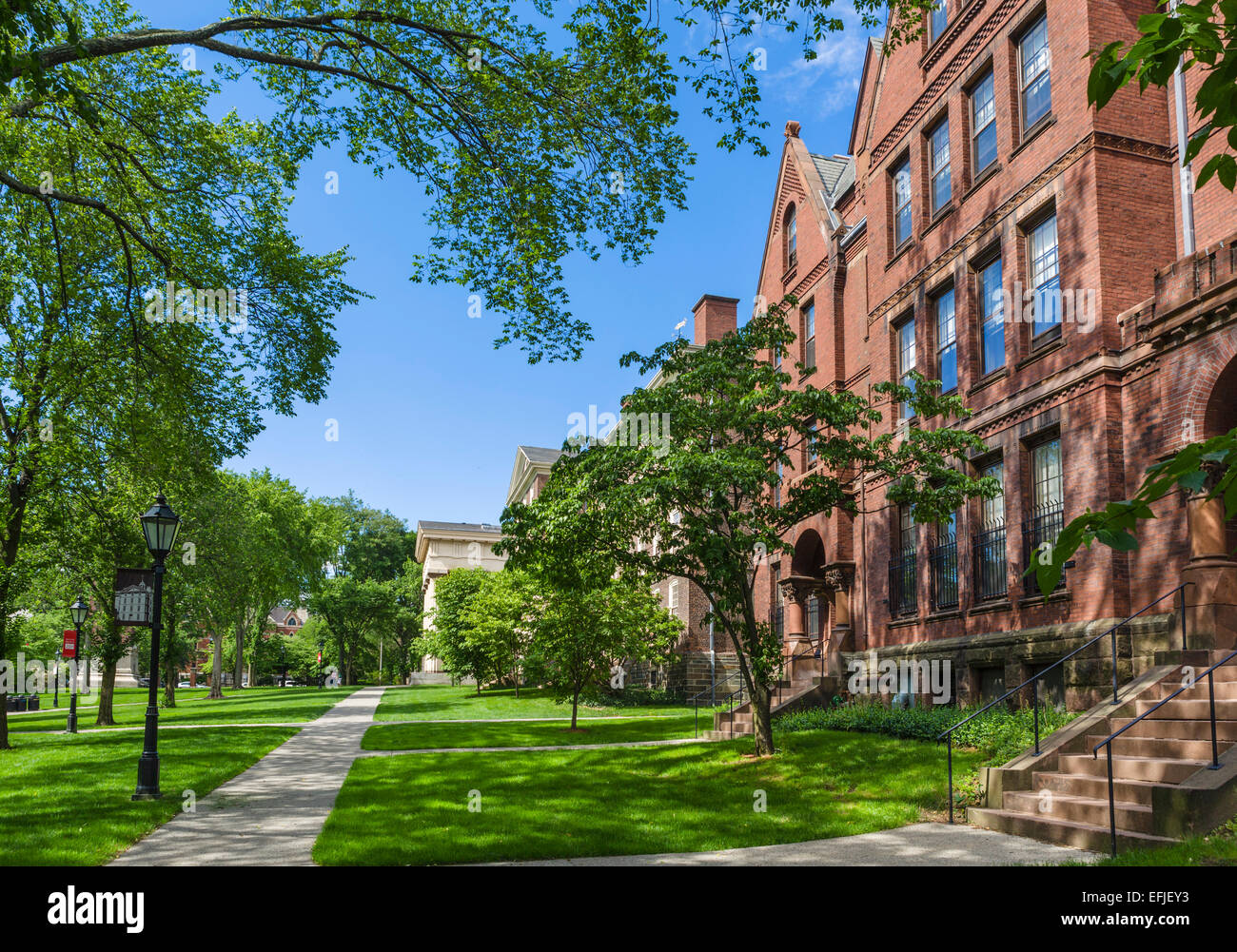 Quiet Green at Brown University, Providence, Rhode Island, USA Stock Photo