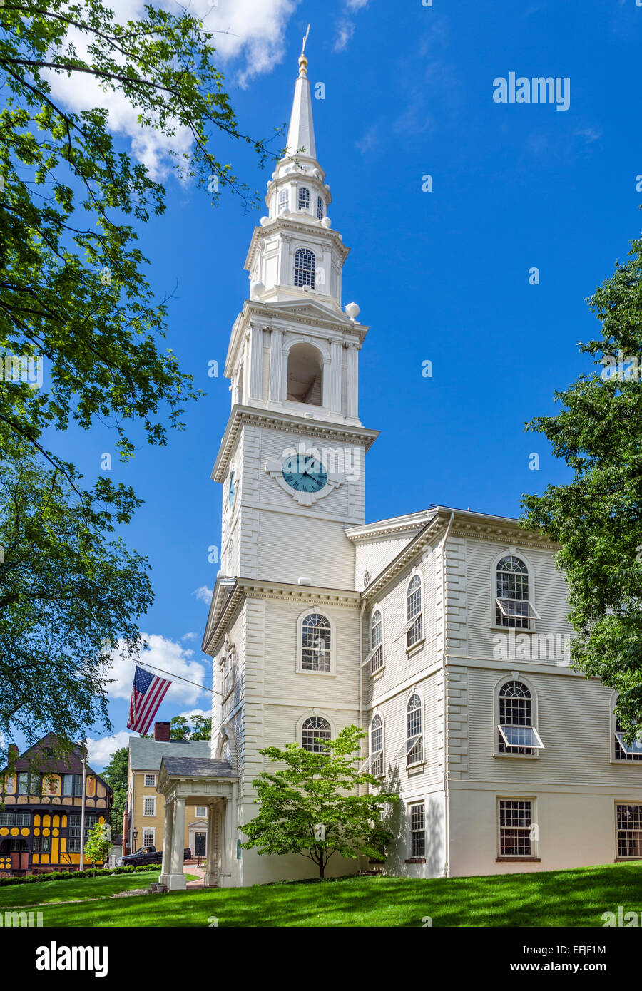 The First Baptist Meeting House, N Main Street, Providence, Rhode Island, USA Stock Photo