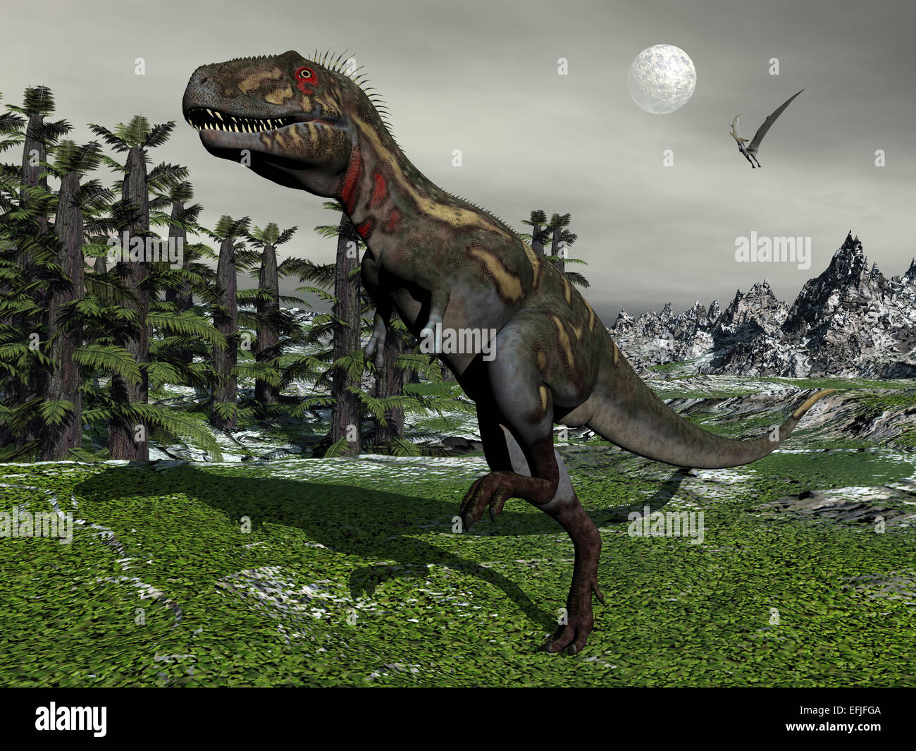 Nanotyrannus Dinosaur on the Run Stock Illustration - Illustration of  isolated, extinct: 47935822