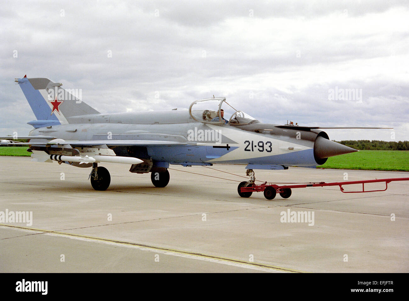 Modernized fighter MiG-21. Stock Photo