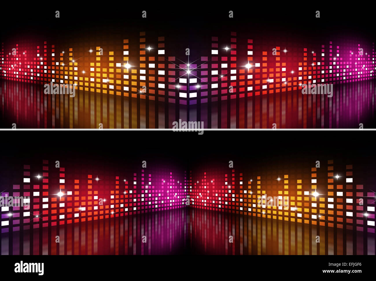 abstract music equalizer multicolor banners for active party events Stock Photo