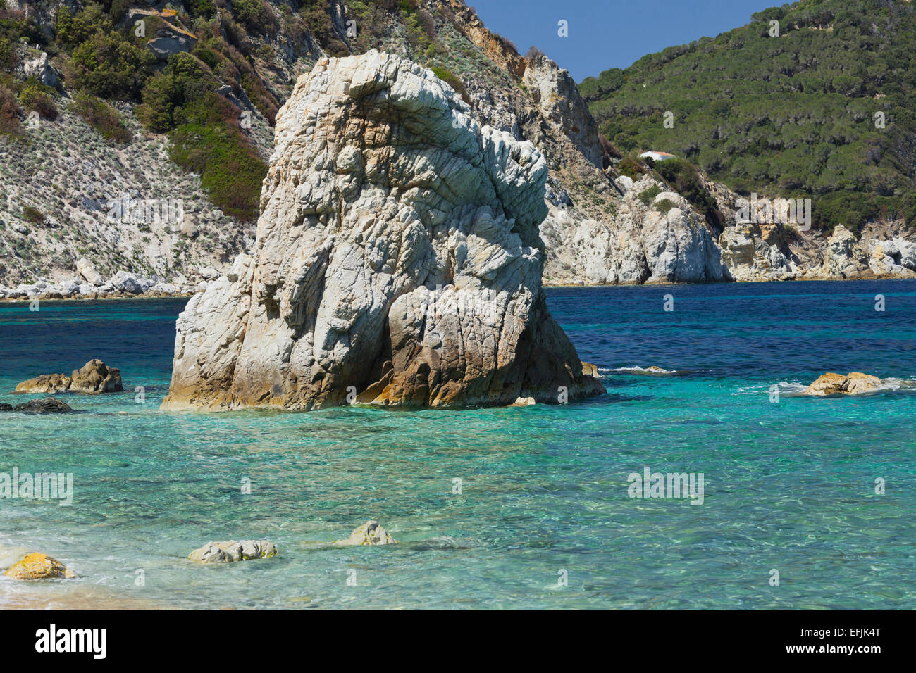 Rocks At Spiaggia Sansone Elba Island Tuscany Italy Stock
