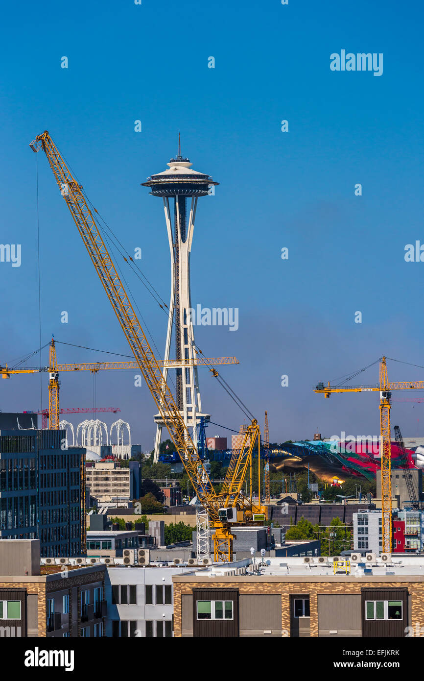 Construction cranes show the incredible building boom happening in the