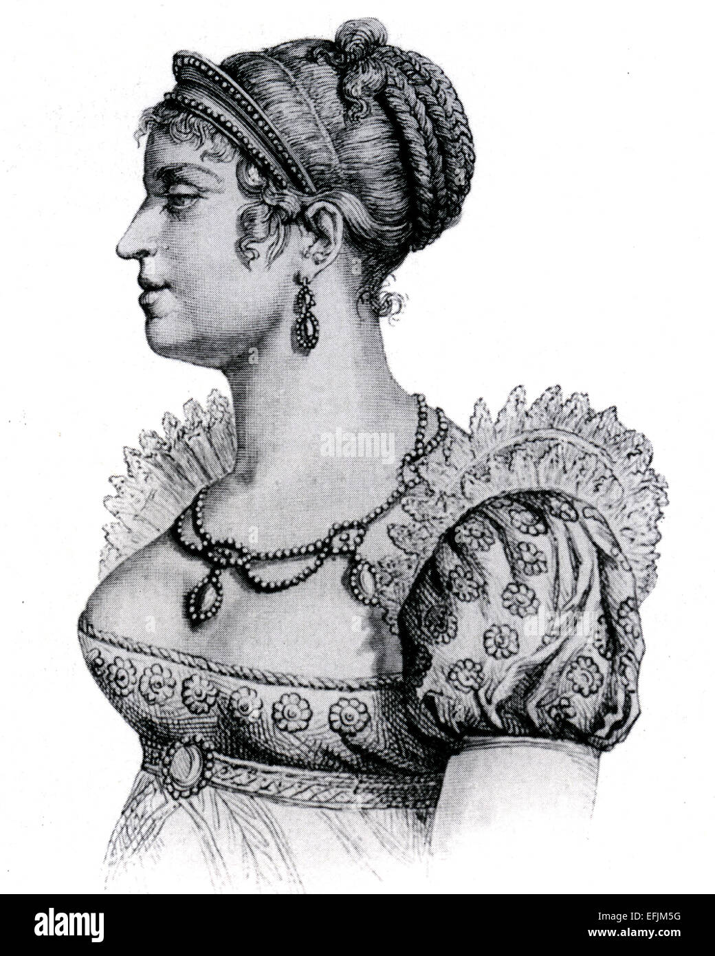 Marie Louise, Duchess of Parma (1791-1847) on engraving from 1859. Second  wife of Napoleon I Stock Photo - Alamy
