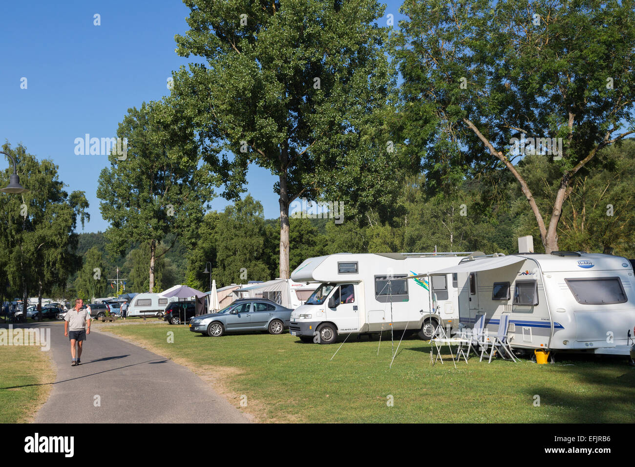 Campsite at WertheimBettingen, Germany Stock Photo Alamy