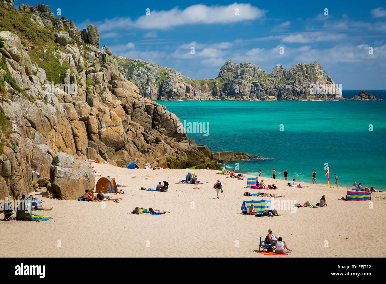 Porthcurno Beach Near Lands End Cornwall England Stock Photo Alamy Porthcurno Beach Near Lands End Cornwall England Stock Photo Alamy