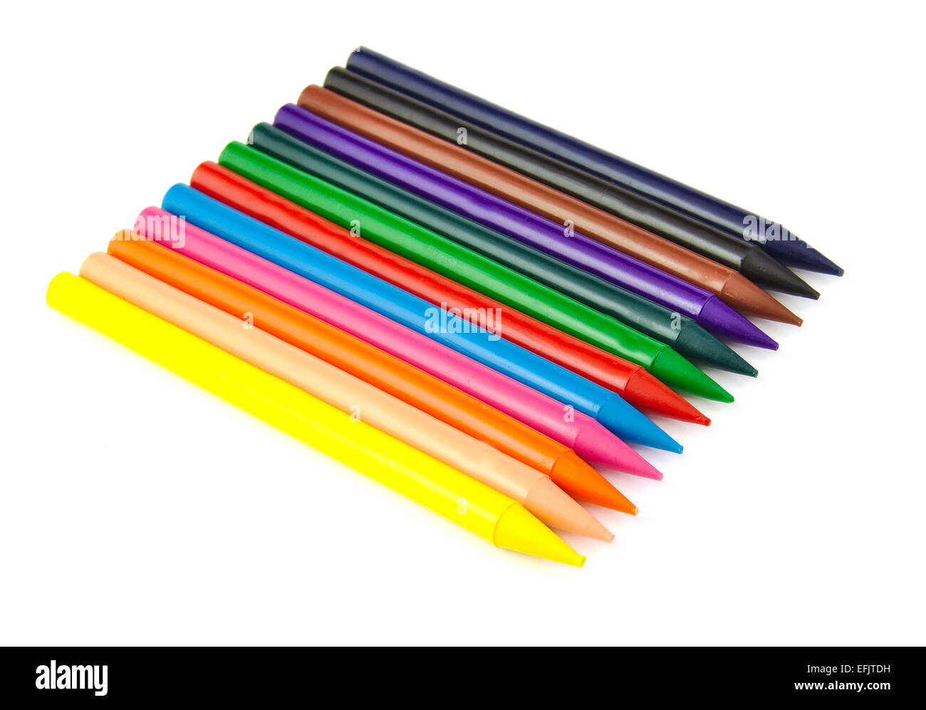 Set of wax crayons on white background Stock Photo - Alamy