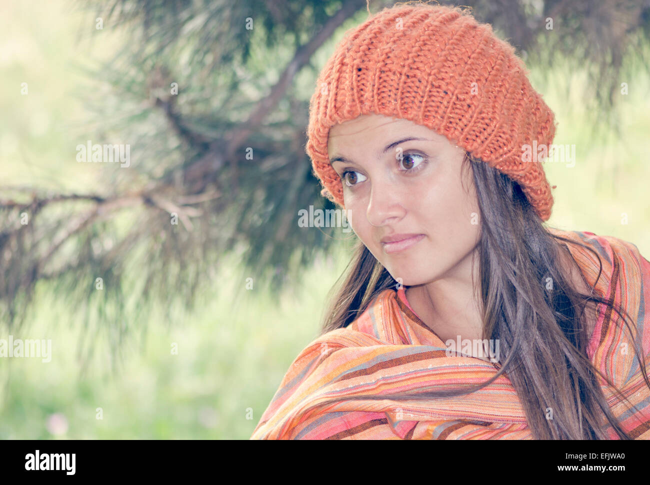 Pretty woman wearing fancy hat hi-res stock photography and images - Alamy