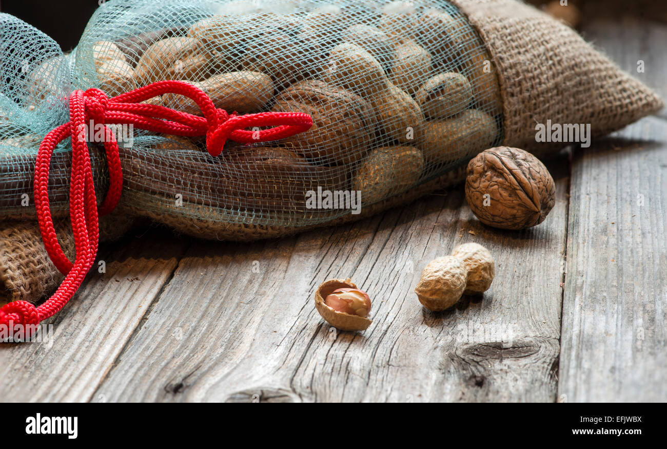 Full bag of nuts Stock Photo Alamy