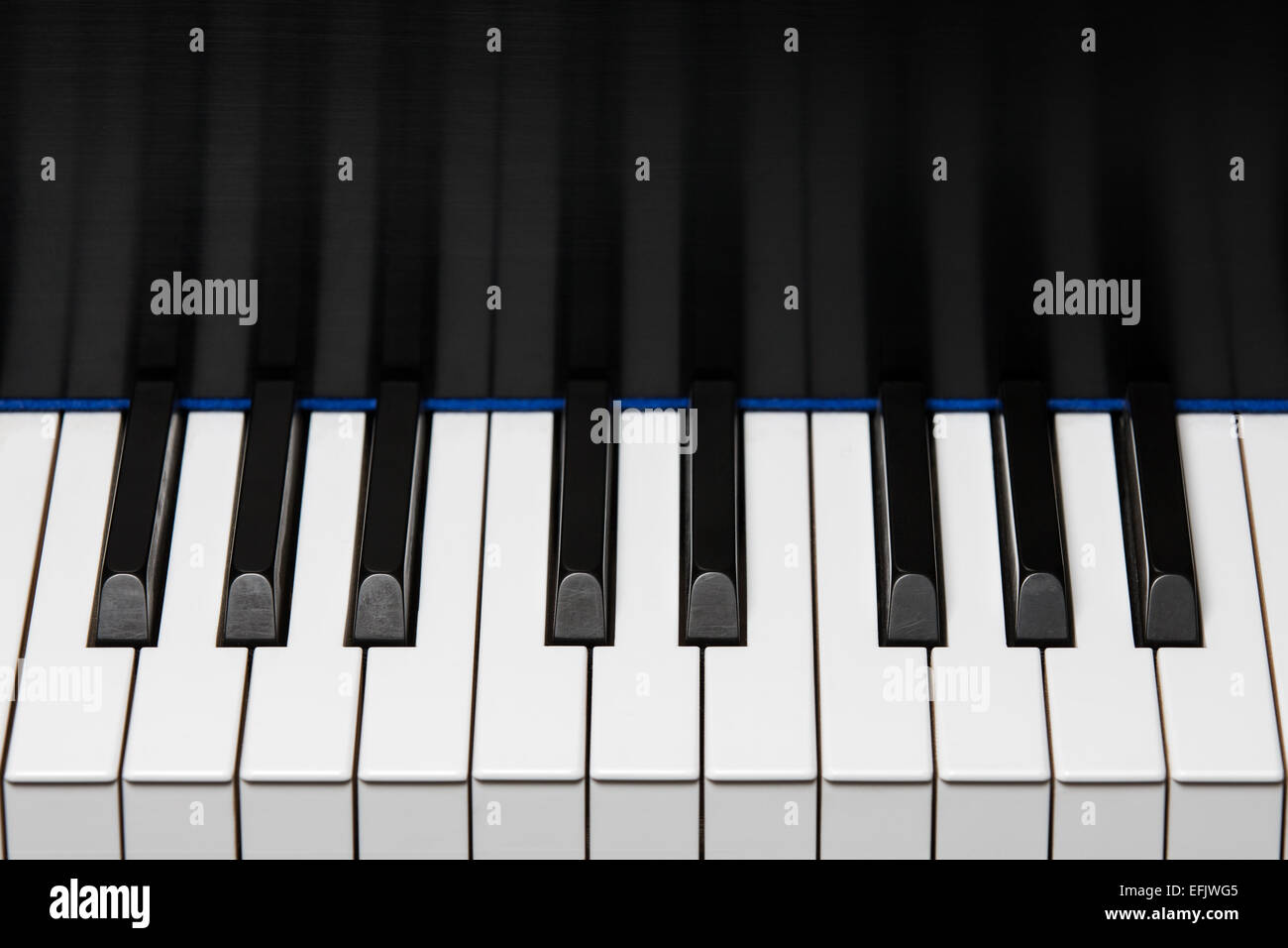 Section of piano keyboard showing one octave plus two extra keys on