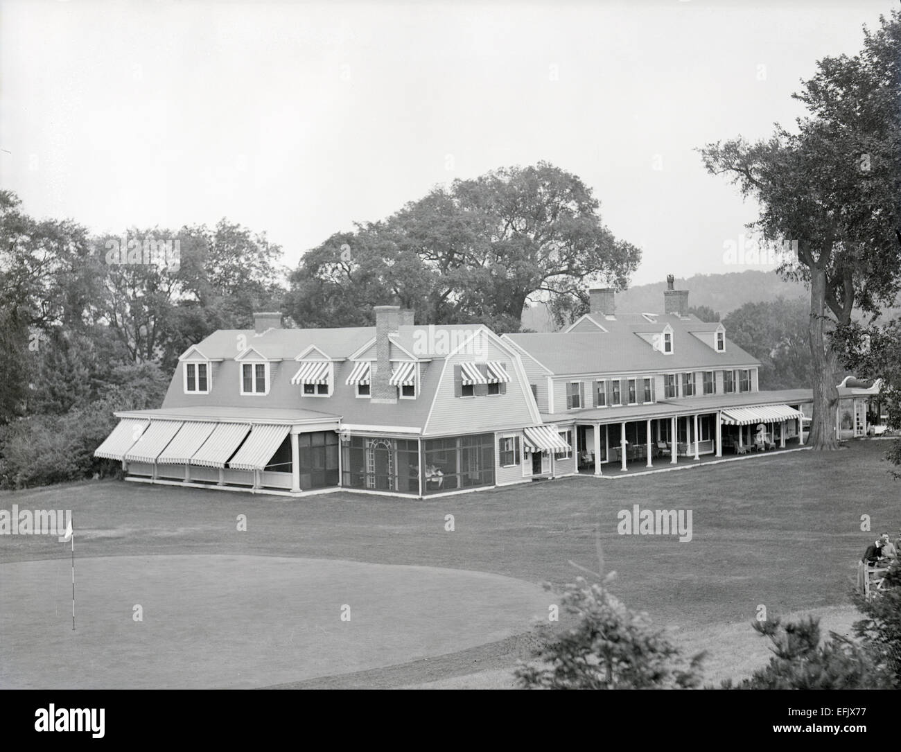 Antique c1915 photograph, clubhouse at Myopia Hunt Club in South