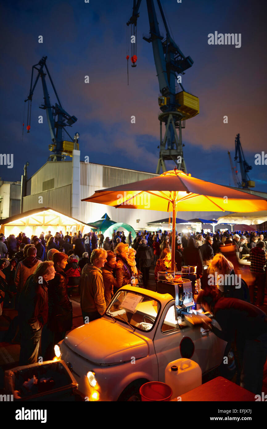 Elbjazz Festival taking place at the Blohm und Voss shipyard, Hamburg, Germany Stock Photo