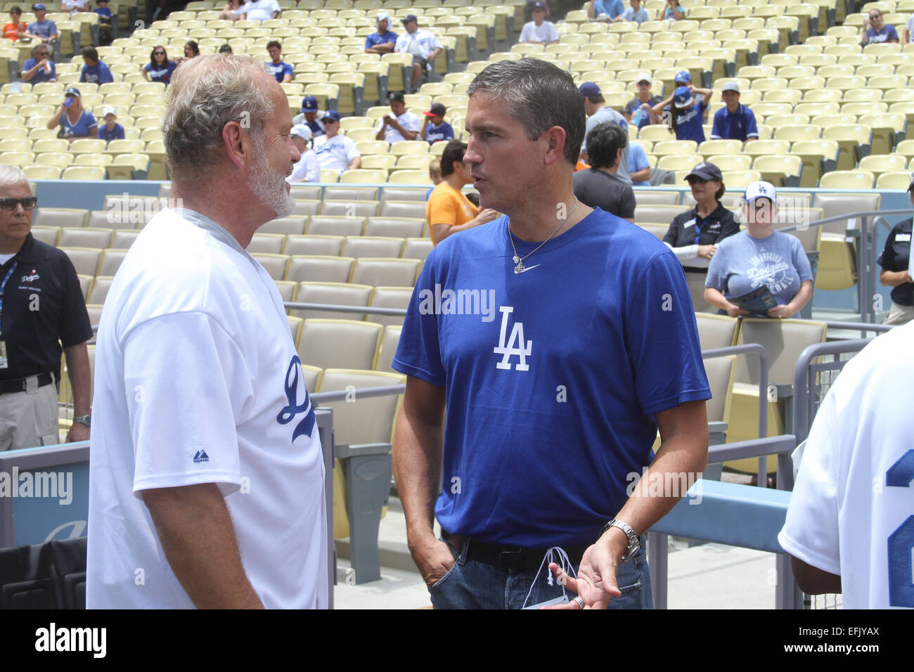 Celebrities at the L.A. Dodgers game between the Chicago Cubs and Los  Angeles Dodgers at Dodger Stadium. The Chicago Cubs defeated the Los  Angeles Dodgers by the final score of 7-3 in