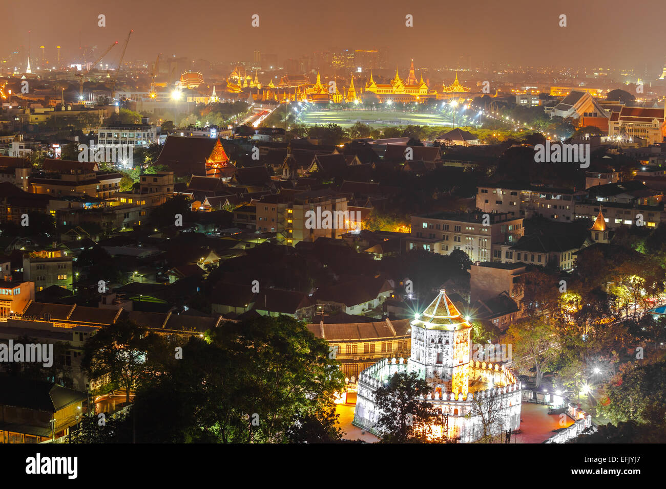 Night Scene of Bangkok, Thailand Stock Photo