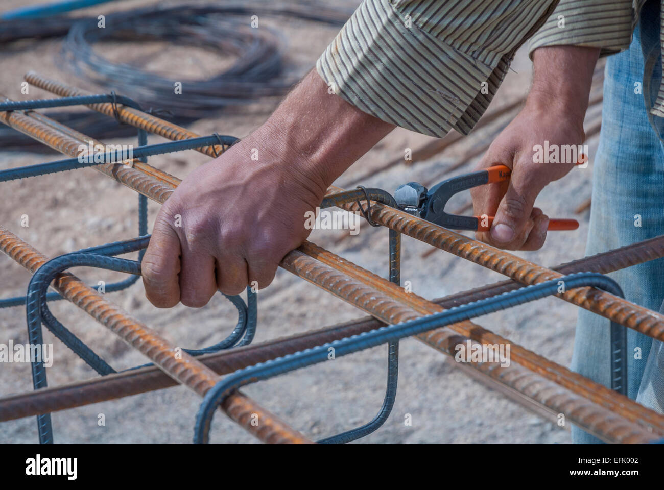 A cement factory under construction in Tabas, Iran Stock Photo