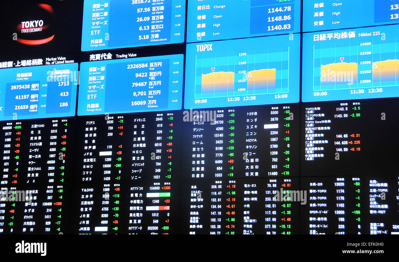 TSE Tokyo Stock Exchange trading floor Tokyo Japan Stock Photo Alamy