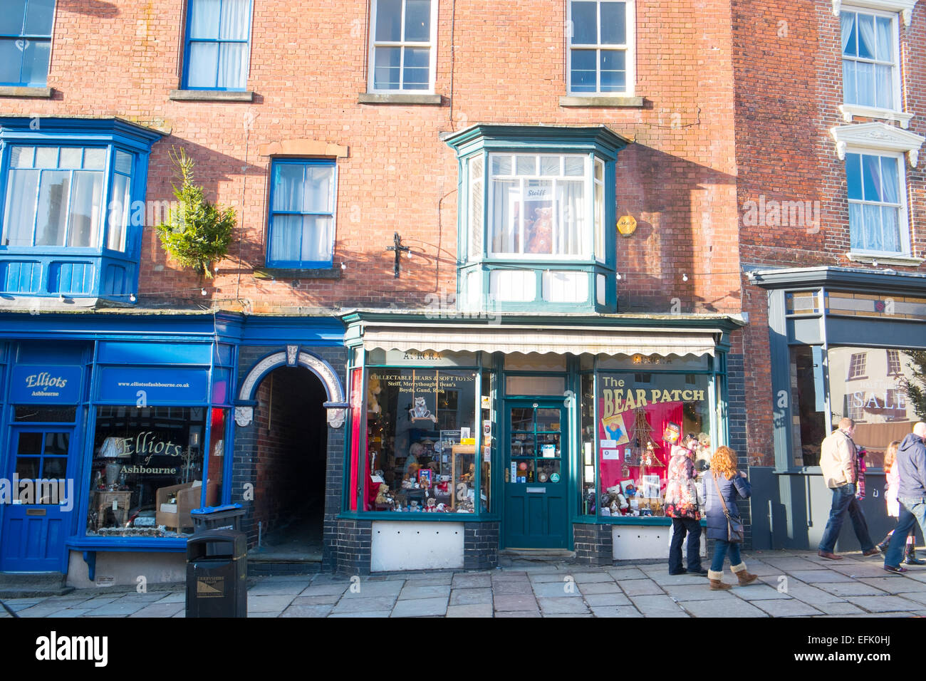 Ashbourne, a market town in the county of Derbyshire in England Stock Photo