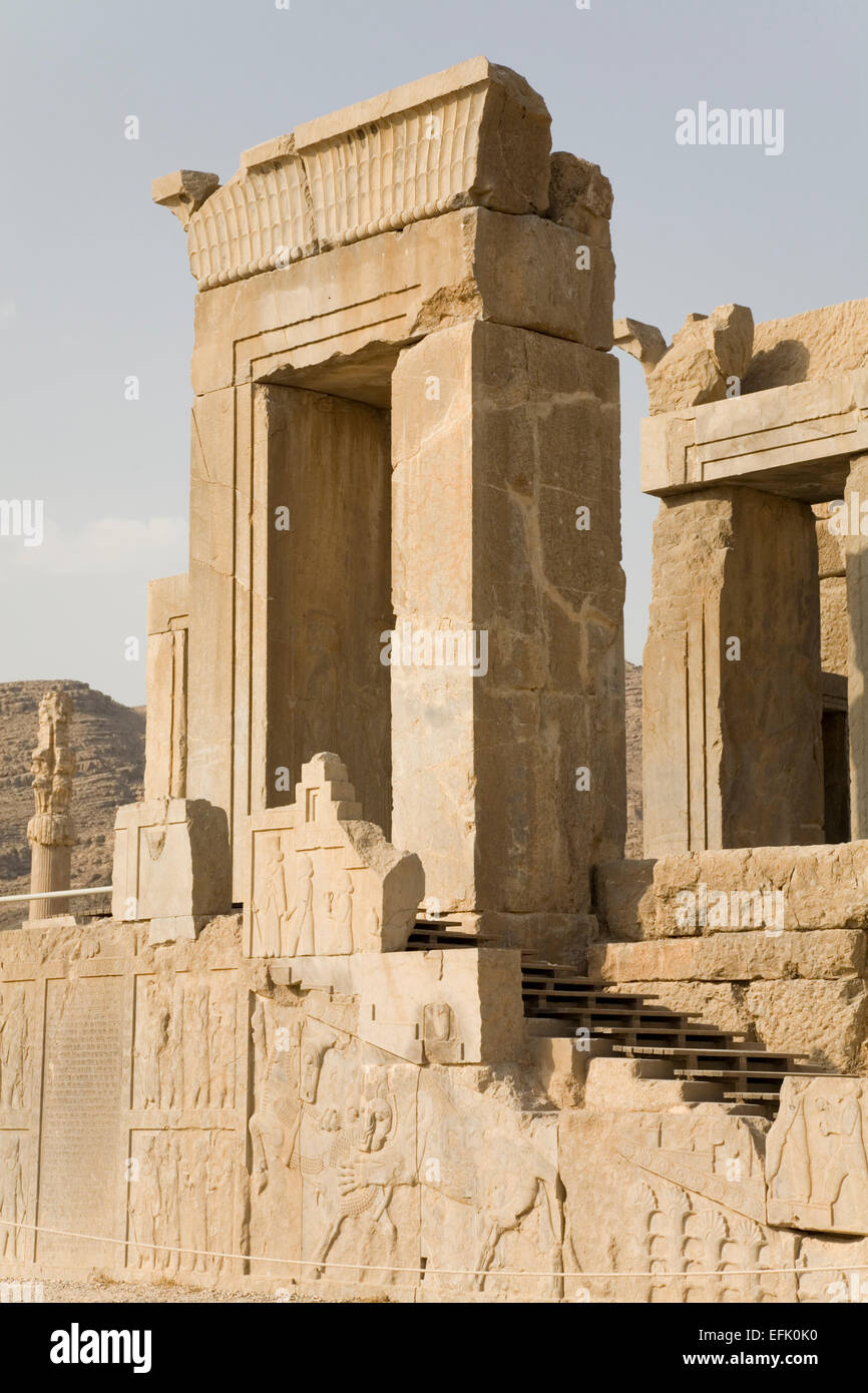 Stone gateway at the ancient capital of Persia (Iran), Persepolis Stock Photo