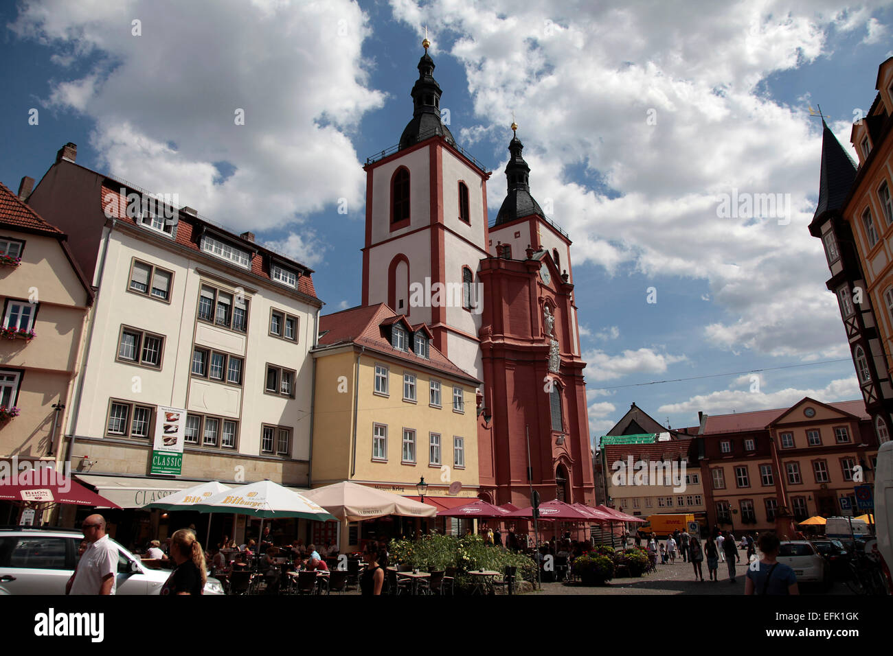 The City Parish Church of St. Blaise is the mother parish of all Catholic parishes in the city of Fulda and the last major building that was built in the Baroque period 1770 to 1786. Photo: Klaus Nowottnick Date: August 8, 2014 Stock Photo