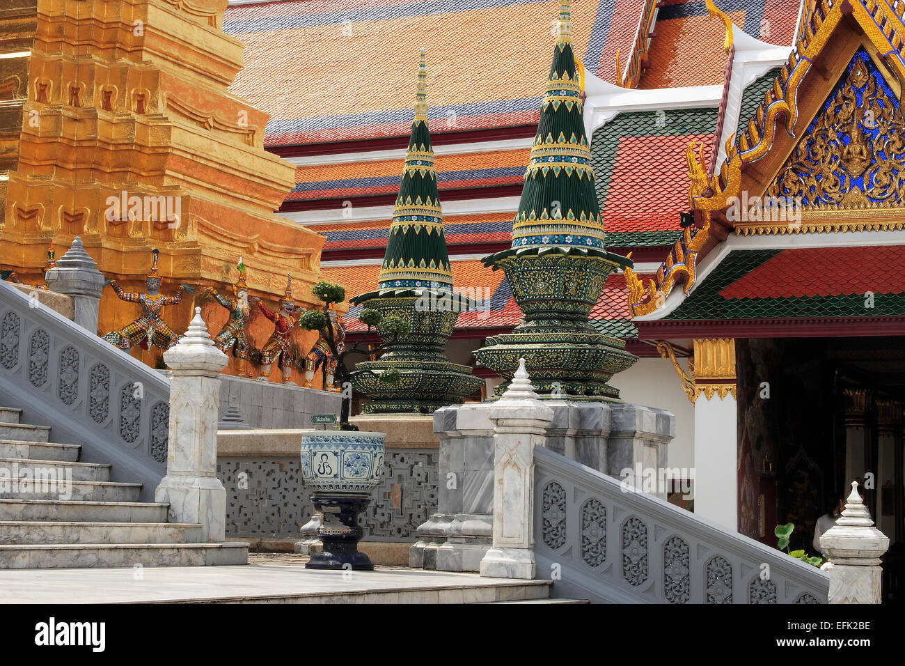 Temples in the Grand Palace Bangkok Thailand South East Asia What  Phra Kaeo Stock Photo