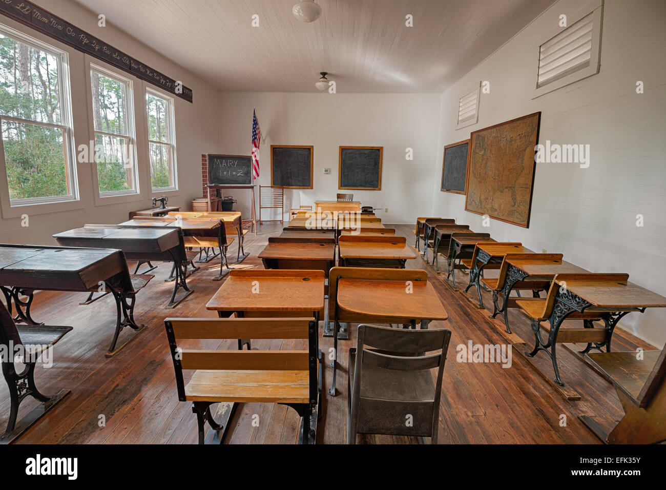 Harris School in the Pinellas County Heritage Village Stock Photo