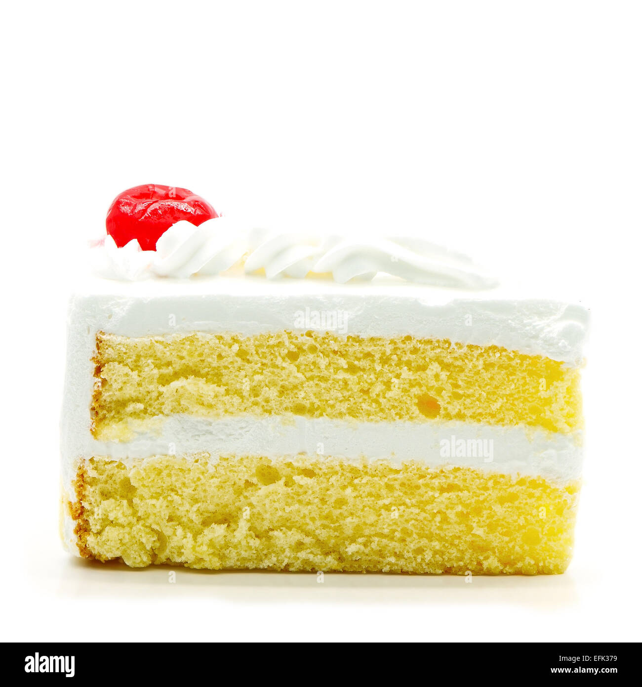 Slice of delicious cake isolated on white Stock Photo - Alamy