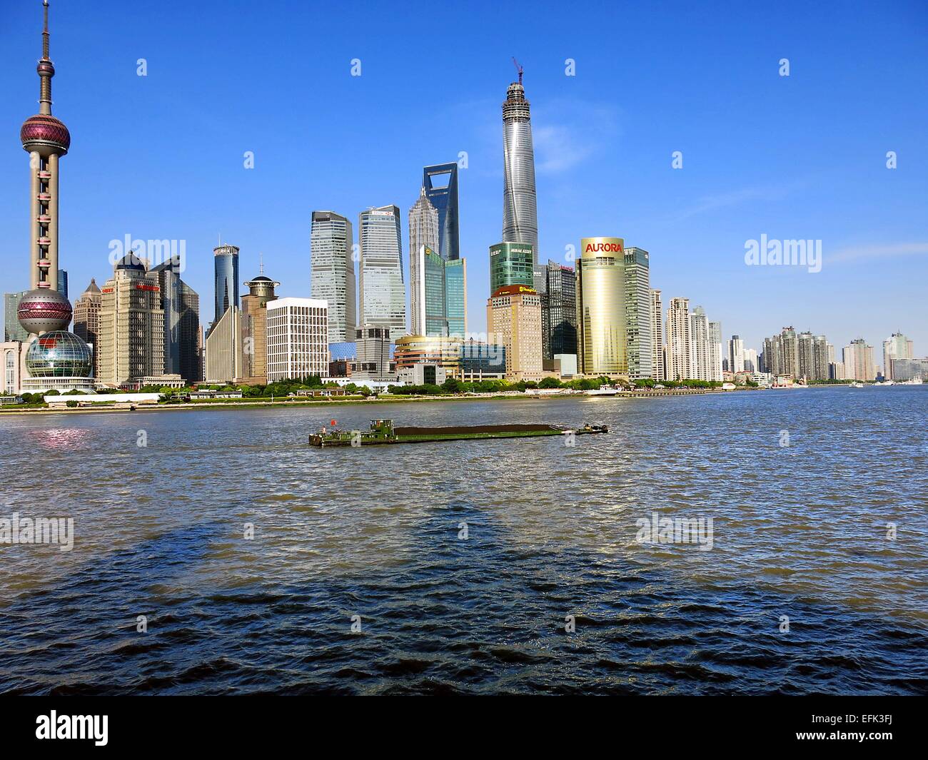 Shanghai skyline pudong 2014 hi-res stock photography and images - Alamy