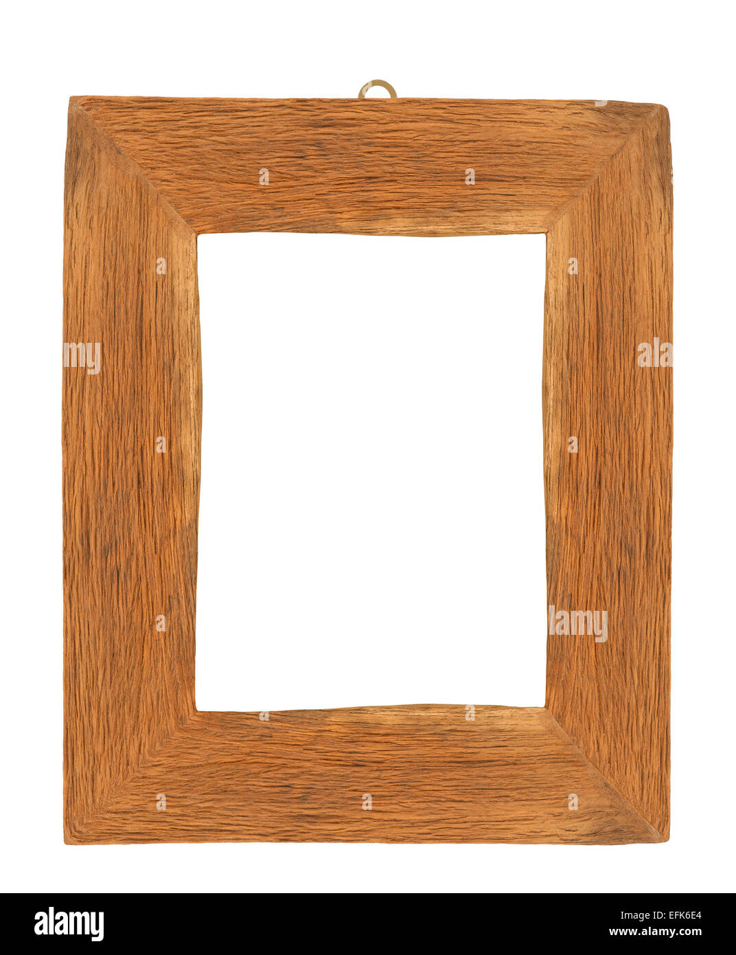 wood picture frame isolated on white Stock Photo