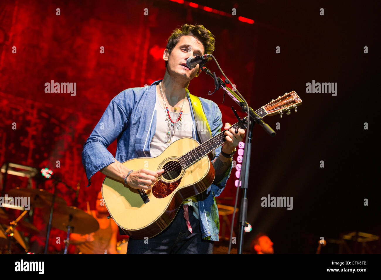 John Mayer in concert Stock Photo