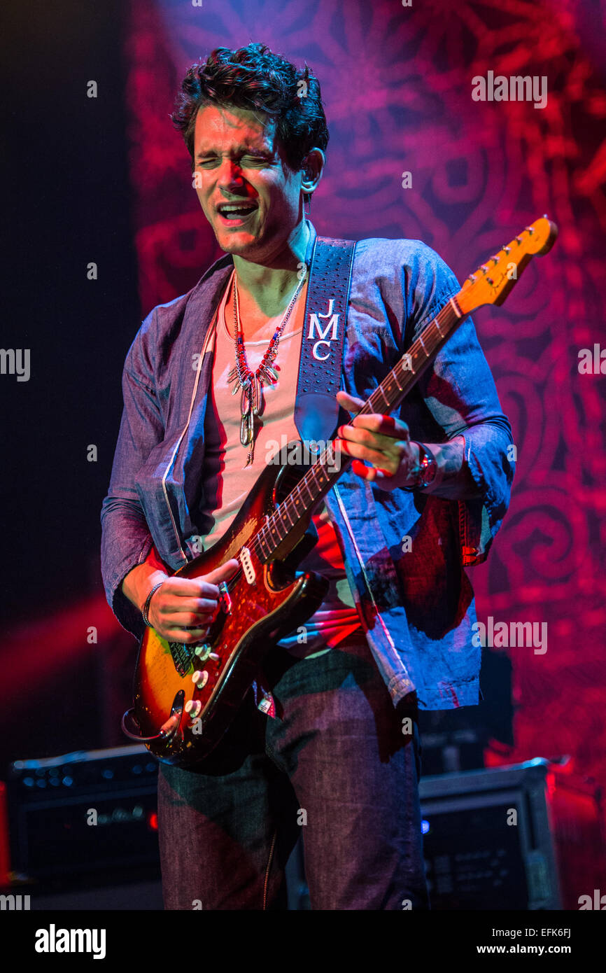 John Mayer in concert Stock Photo