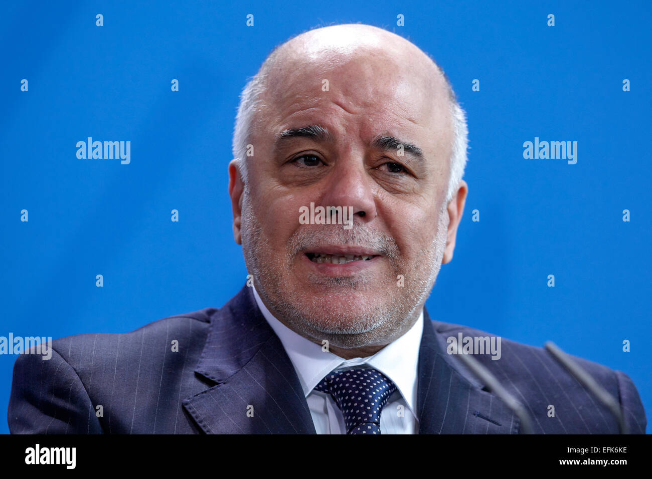 Angela Merkel, German chancellor, and the Iraqi Prime Minister Haider ...