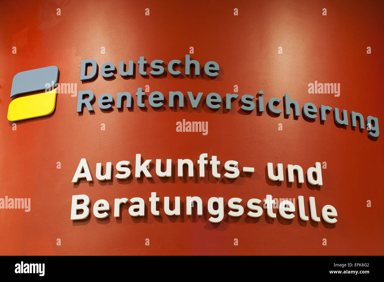 german authority for retirement payment, photo: January 14, 2015. Stock Photo