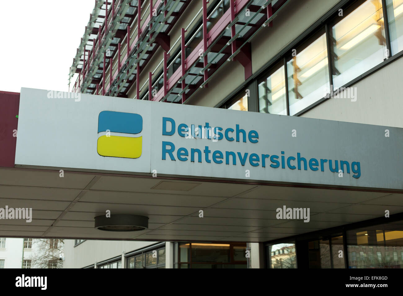 german authority for retirement payment, photo: January 14, 2015. Stock Photo