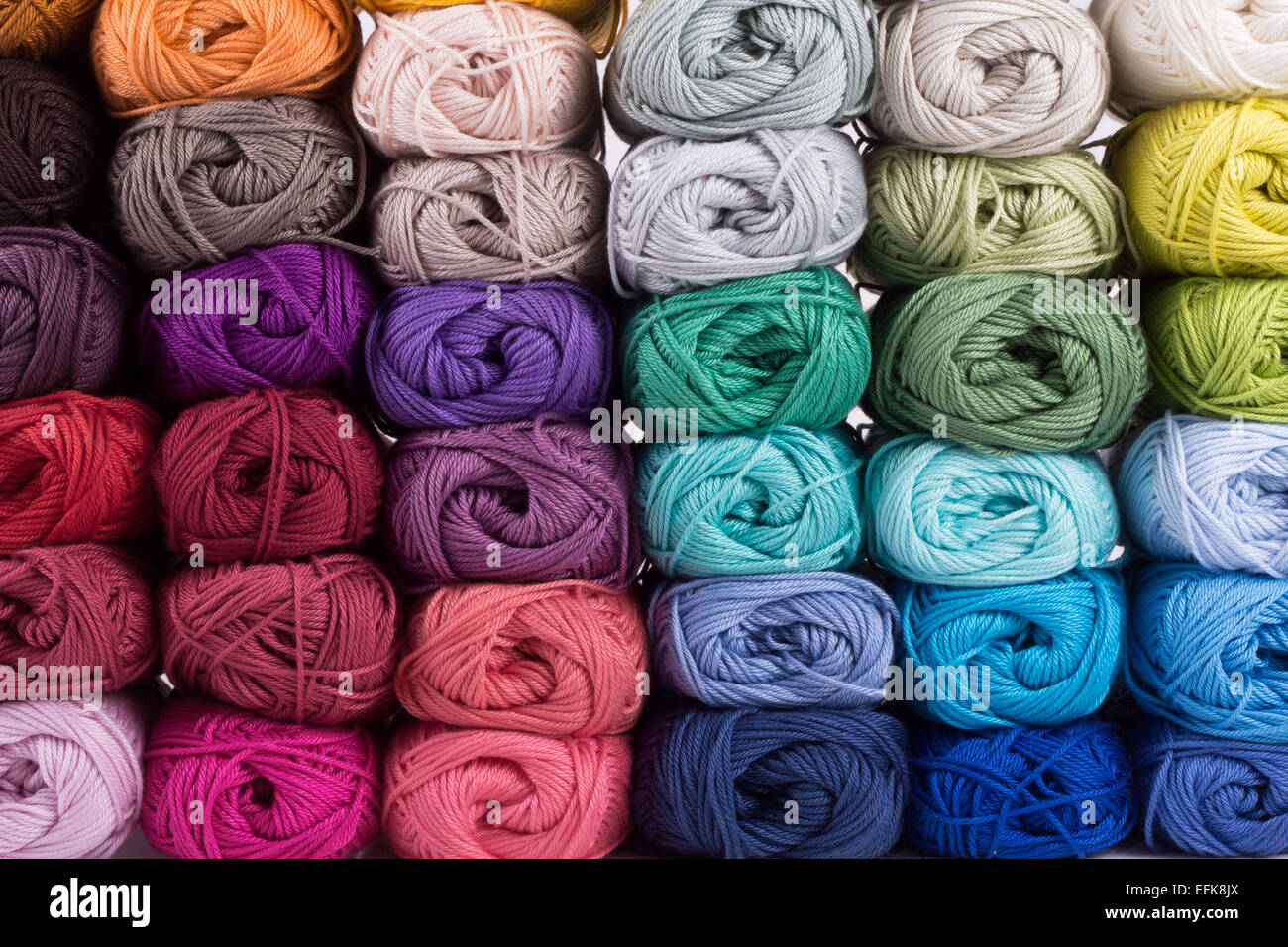 colorful yarn Stock Photo