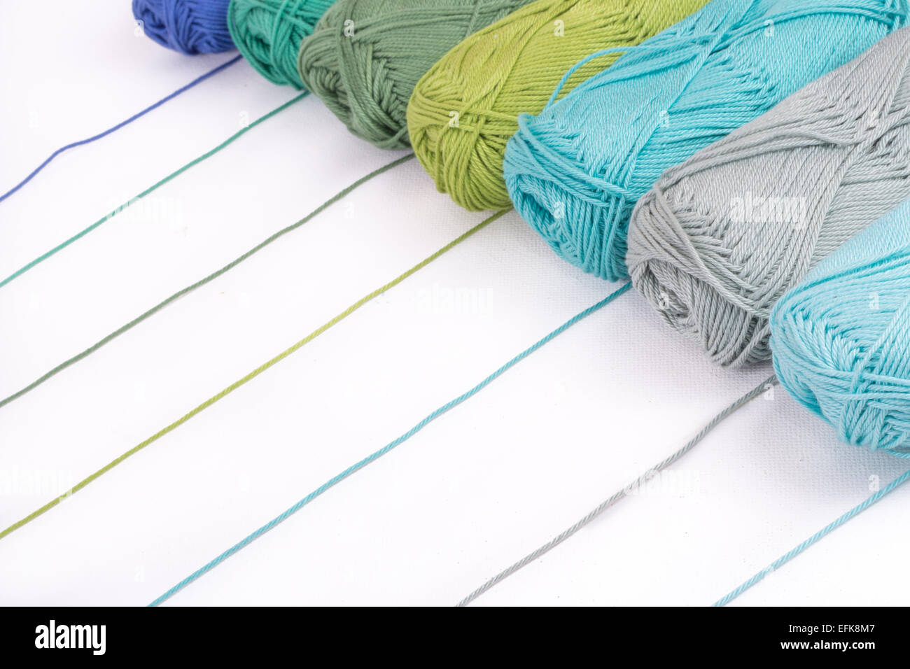 colorful yarn isolated on white background Stock Photo - Alamy