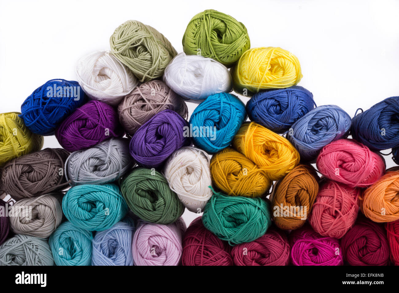 colorful yarn isolated on white background Stock Photo - Alamy