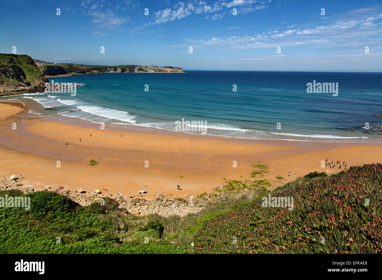 Los Locos beach Suances Cantabria Spain Stock Photo