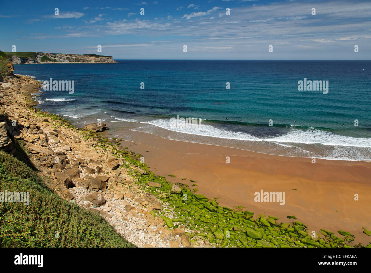 La Tablia beach Suances Cantabria Spain Stock Photo