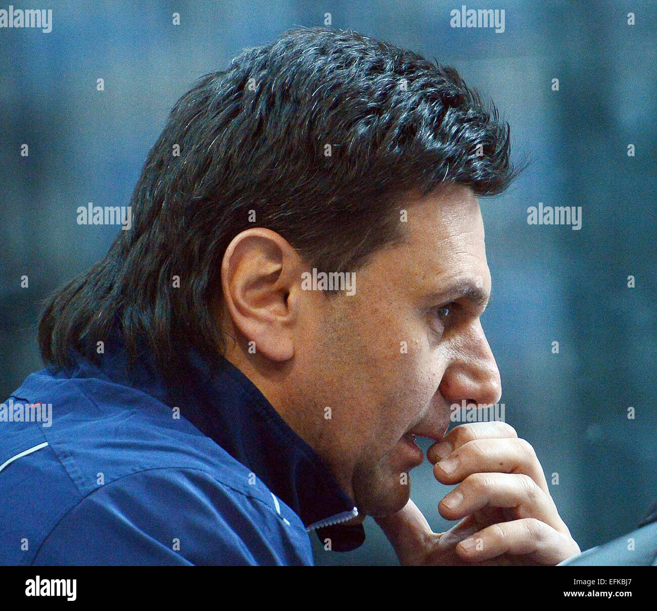 Coach of Czech National Ice Hockey Team Vladimir Ruzicka looks on ...