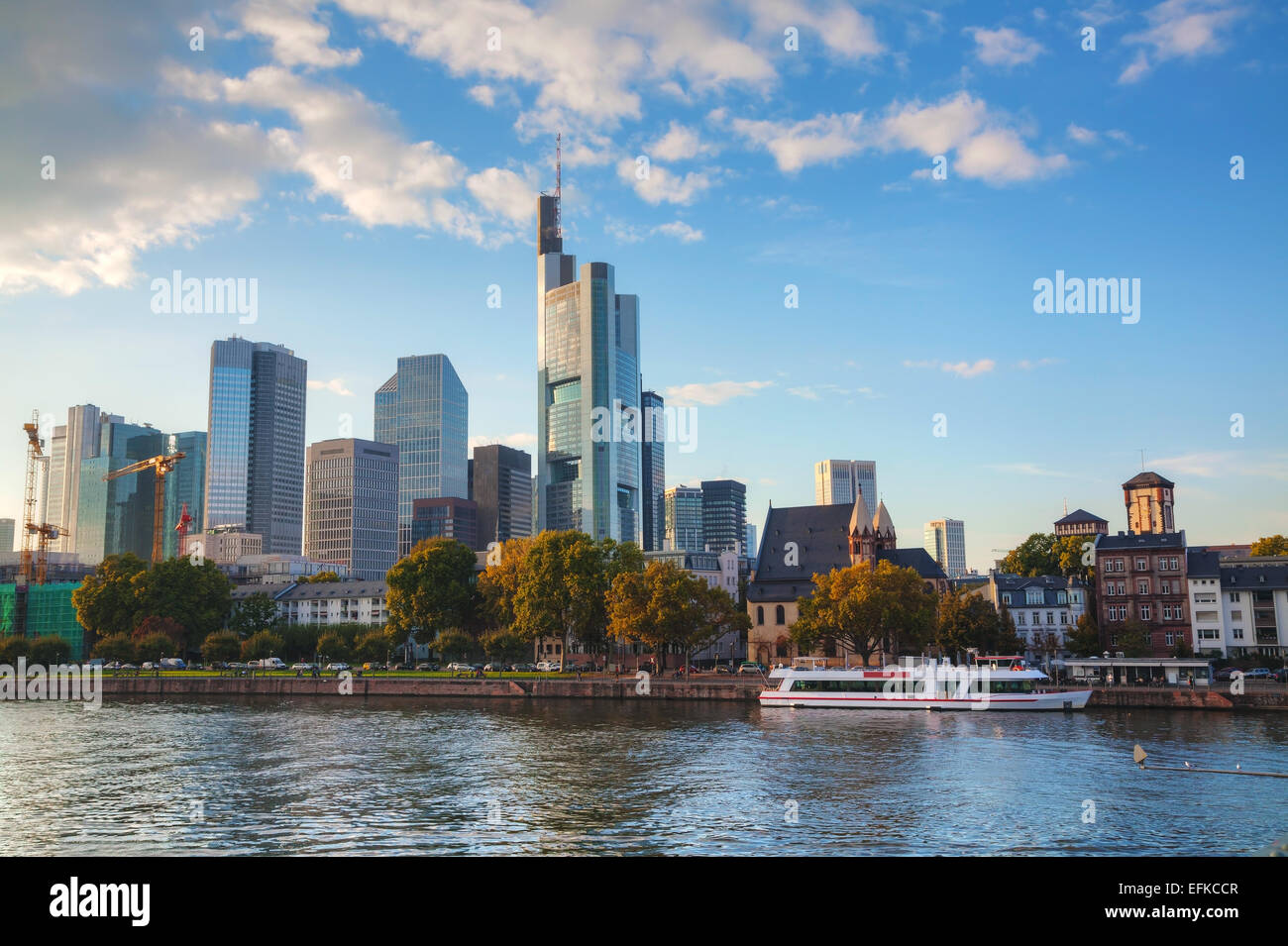 Frankfurt am Main cityscape in the evening Stock Photo - Alamy