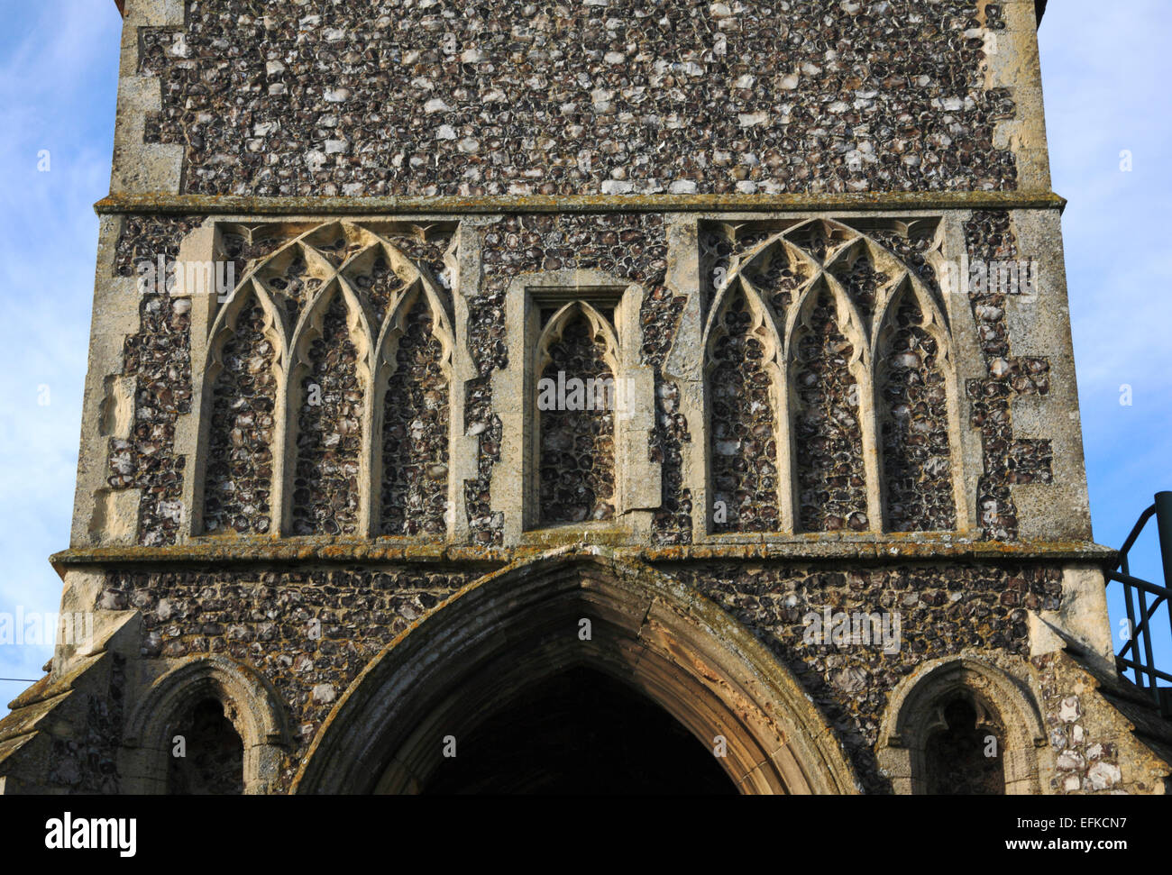 A view of architectural detail in the remains of the gatehouse of the Carmelite Friary at Burnham Norton, Norfolk, England, UK. Stock Photo