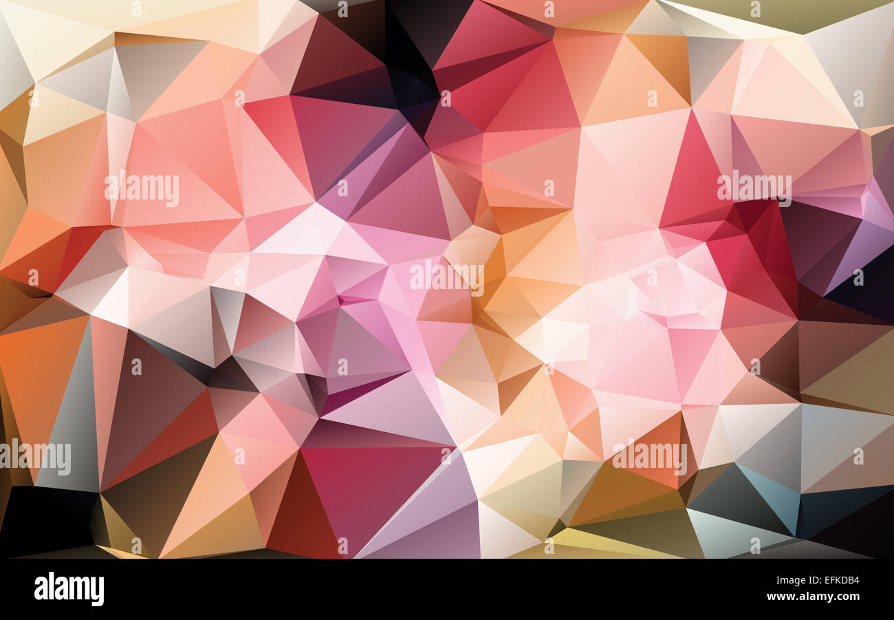 Abstract geometric polygon pattern with  triangle parametric shape Stock Photo