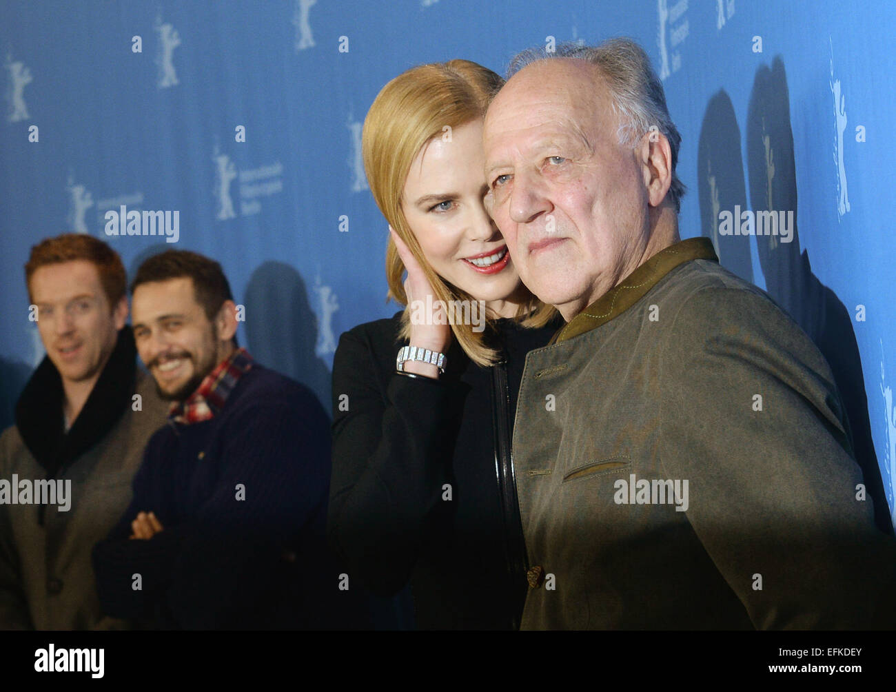 Berlin, Germany. 06th Feb, 2015. British actor Damian Lewis (L-R), Australian actress Nicole Kidman, US-actor James Franco and direcor Werner Herzog pose during the photocall for 'Queen of the Desert' at the 65th annual Berlin Film Festival in Berlin, Germany, 06 February 2015. The movie is presented in the Official Competition of the Berlinale, which runs from 05 to 15 February 2015. PHOTO: BRITTA PEDERSEN/dpa/Alamy Live News Stock Photo